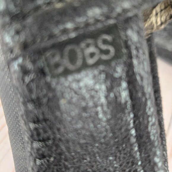 BOBS From Skechers Women's Luxe Rain Dance Black Slip On Flats Size 11 in Black - Picture 7 of 14